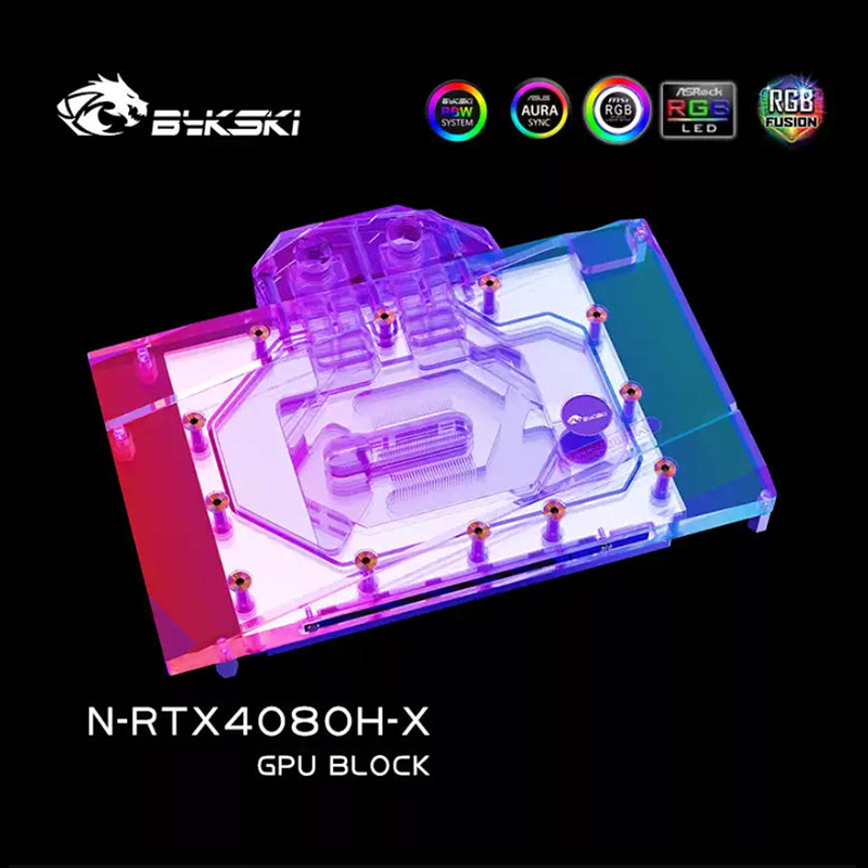 Rtx 4080 Water Cooling Block - Bykski GPU كتلة المياه لـ NVIDIA
