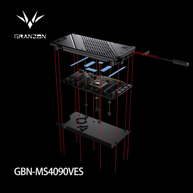 Rtx 4090 Water Block Full Cover - Granzon GPU كتلة المياه لـ MSI
