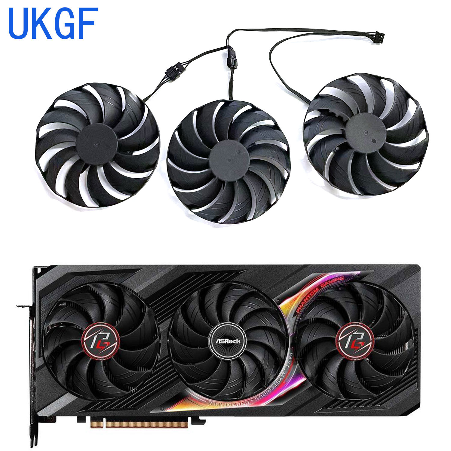 Rx 7900 Xt 20Gb - مروحة وحدة معالجة الرسومات (GPU) مقاس