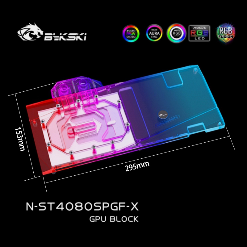 Rtx 4080 Super 16Gb - بلوك تبريد بمعالج الرسومات Bykski N-ST4080SPGF-X