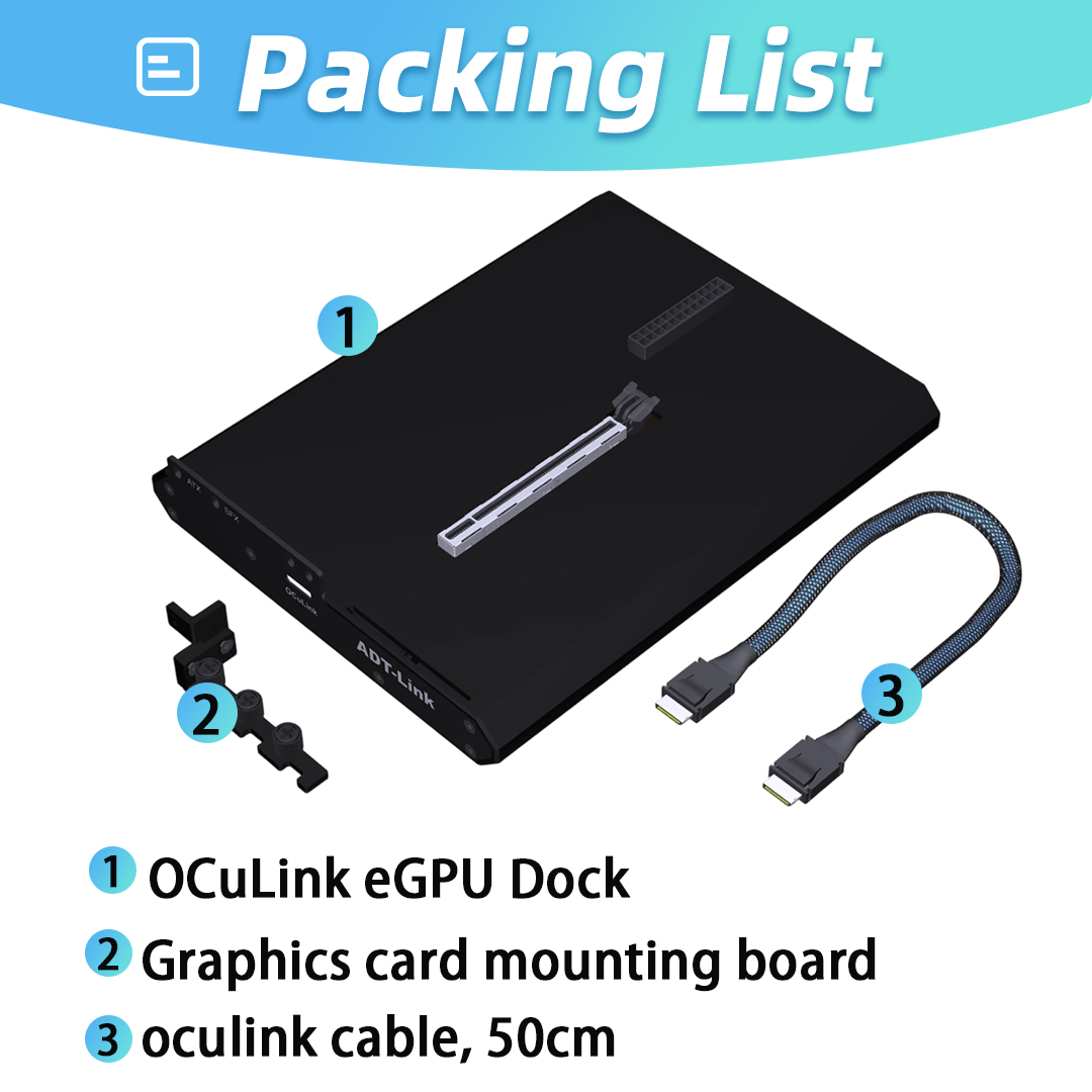 OCuLink eGPU Dock PCIe 4.0 X4  - مراجعة Oculink Gpu Dock Station وسعره