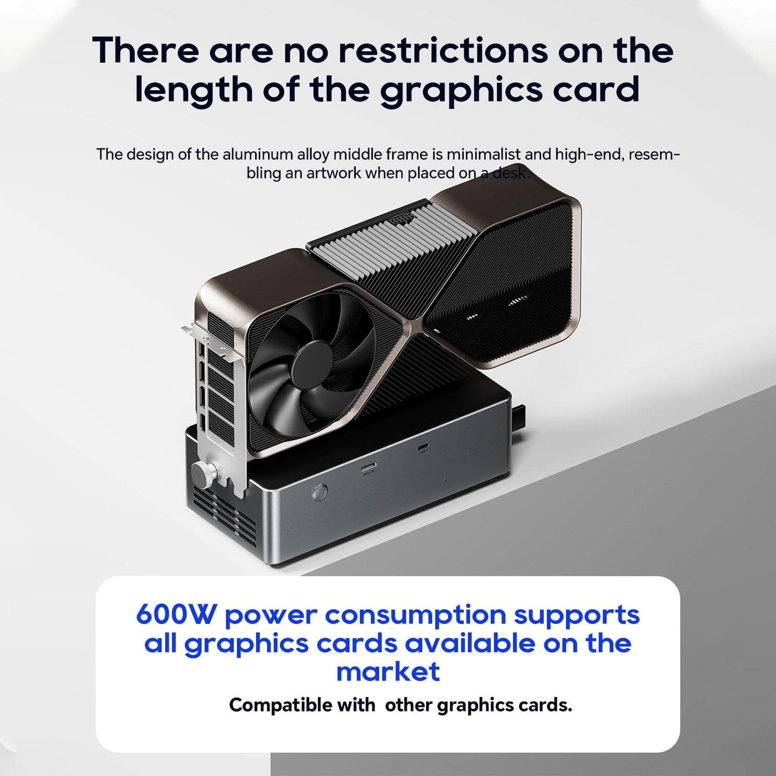 محطة إرساء EGPU مع وحدة تغذية  - مراجعة Oculink Gpu Dock Station وسعره