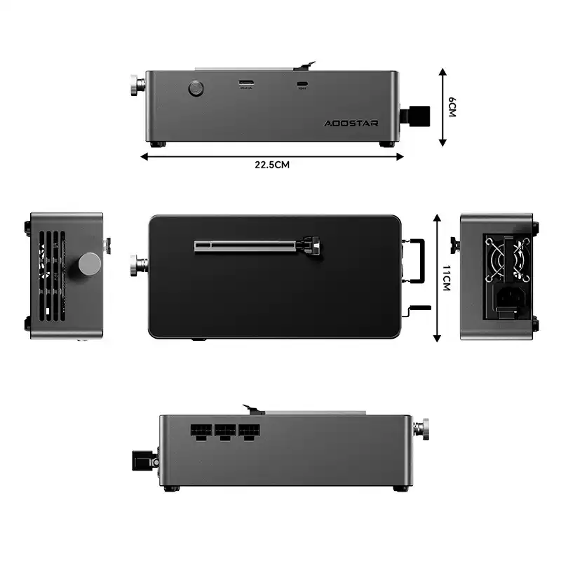 محطة توصيل بطاقة الرسومات AG01 - مراجعة Oculink Gpu Dock Station وسعره