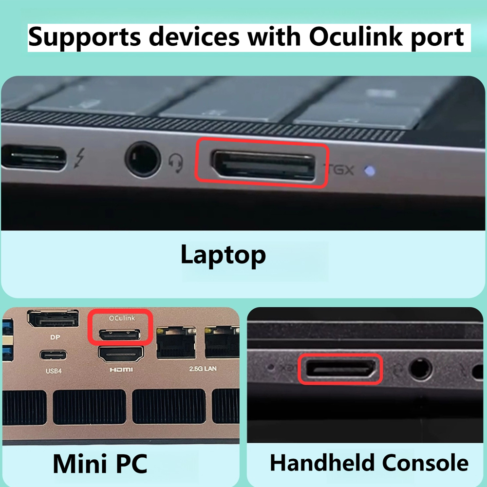 محطة توصيل eGPU PCIE 4.0 X4 Oc - مراجعة Oculink Gpu Dock Station وسعره