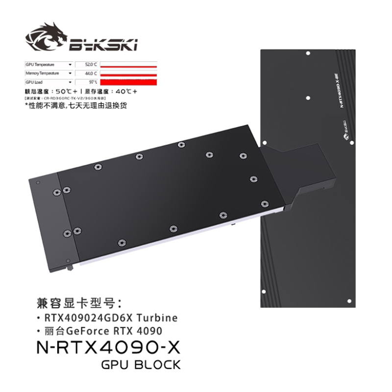 Bykski GPU استخدام كتلة المياه - مراجعة Rtx 4090 Water Block Full Cover وسعره