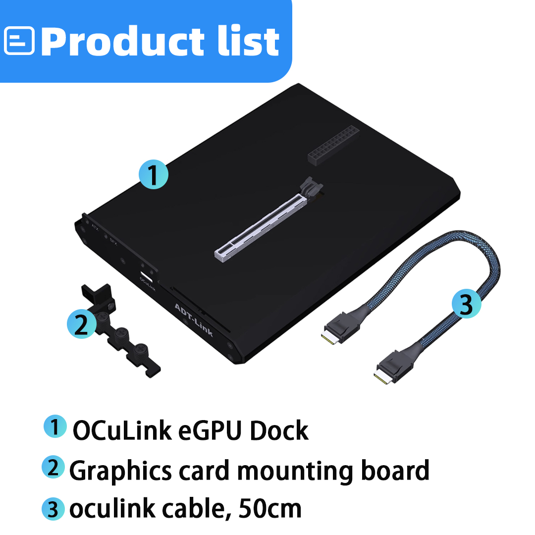 OCuLink eGPU Dock PCIe 4.0 X4  - مراجعة Oculink Gpu Dock Station وسعره